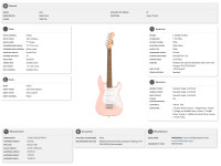 Fender Mini Stratocaster Laurel Fingerboard White Pickguard Shell Pink Fender Mini Stratocaster Laurel Fingerboard White Pickguard Shell Pink